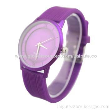 Colorful ultra-thin band silicone gift promotion wristwatch